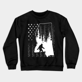 Mississippi Bigfoot American Flag Crewneck Sweatshirt